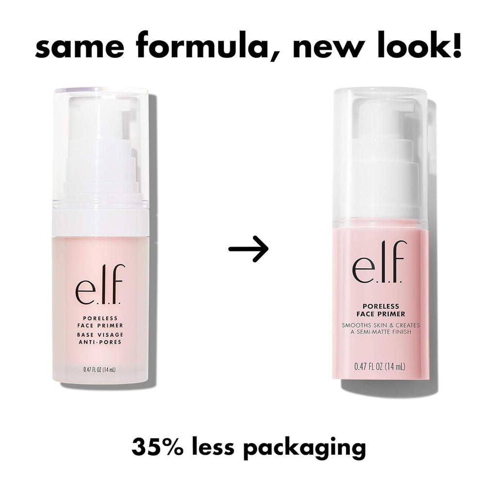 e.l.f. Poreless Face Primer. Skin-Smoothing Matte Makeup Base. Minimizes Pores & Fine Lines. Long-Lasting Foundation Primer with Tea Tree & Vitamins A & E. Vegan & Cruelty-Free