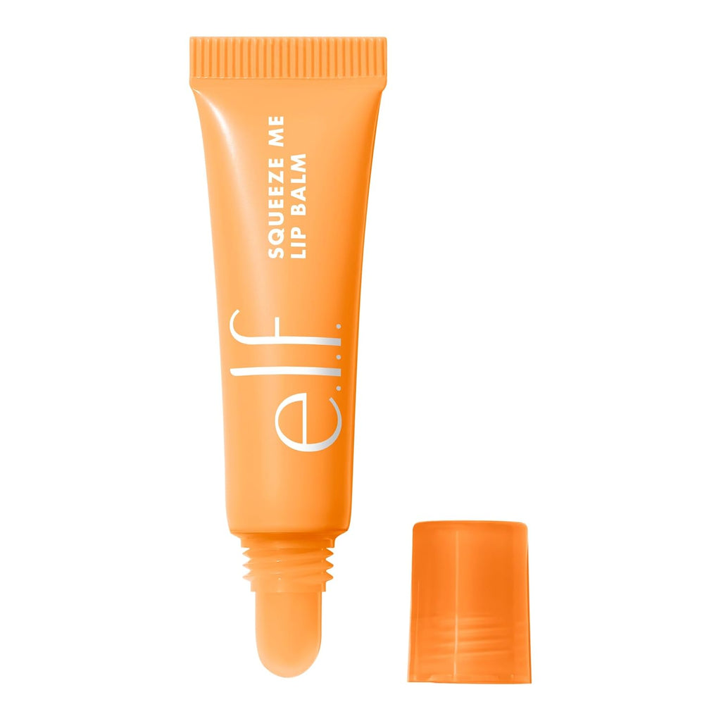 e.l.f. Squeeze Me Lip Balm. Peach | Moisturizing Lip Balm For A Sheer Tint Of Color. Infused With Hyaluronic Acid. Vegan & Cruelty-free