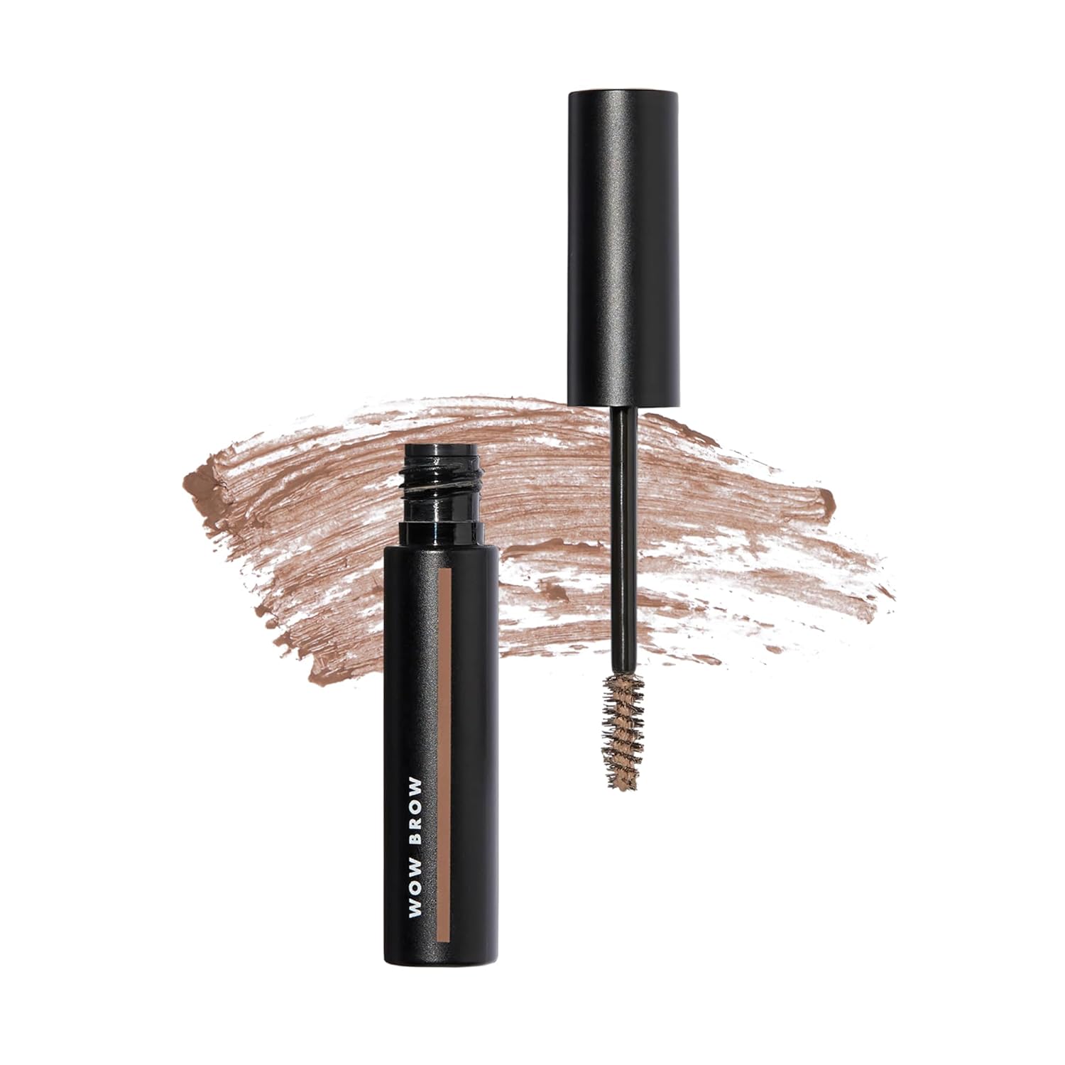 e.l.f. Wow Brow Gel. Volumizing. Buildable. Wax-Gel Hybrid. Creates Full. Voluminous-Looking Brows. Locks Brow Hairs In Place. Taupe