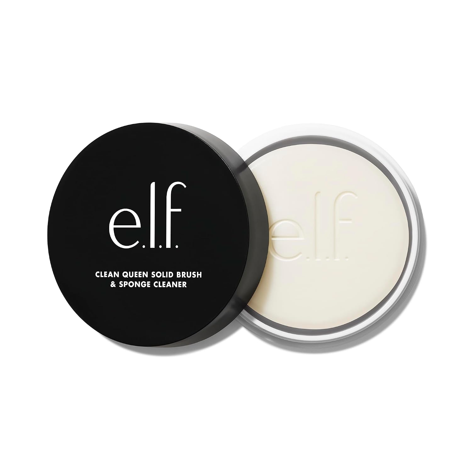 e.l.f. Clean Queen Solid Brush & Sponge Cleaner. Cleanses Face & Eye Makeup Brushes & Sponges. Nourishing. Non-Damaging Formula. Vegan & Cruelty-Free