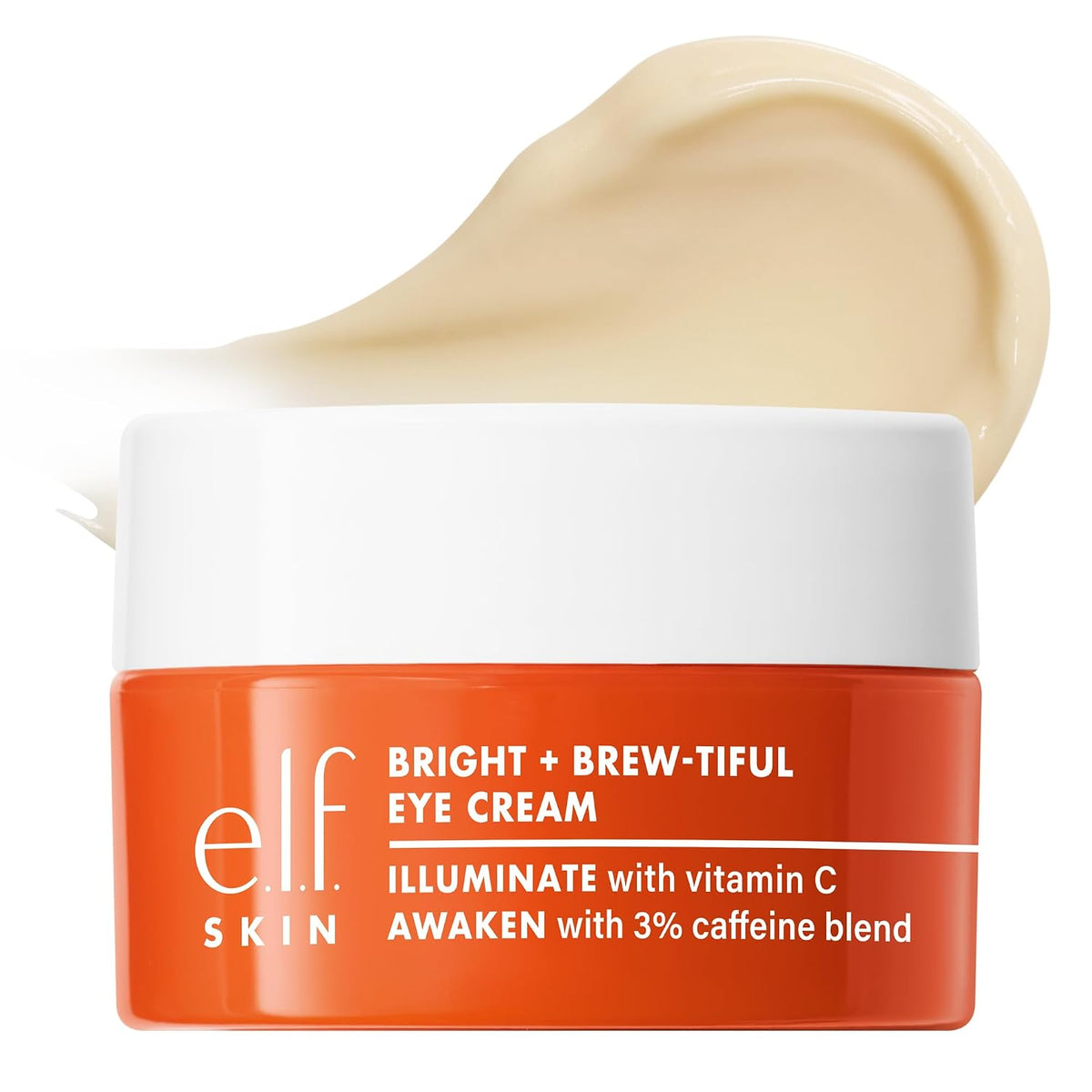 e.l.f. SKIN Bright + Brew-tiful Eye Cream. Helps Brighten Appearance Of Undereye Dark Circles & Repair Puffiness. Vegan & Cruelty-Free