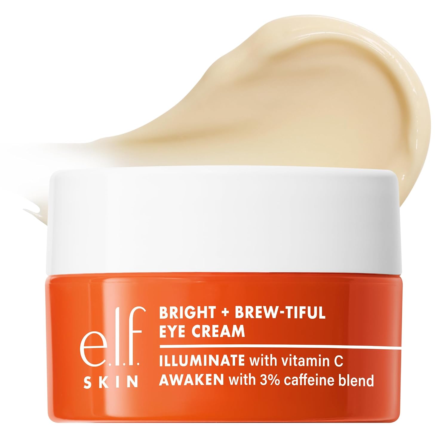 e.l.f. SKIN Bright + Brew-tiful Eye Cream. Helps Brighten Appearance Of Undereye Dark Circles & Repair Puffiness. Vegan & Cruelty-Free