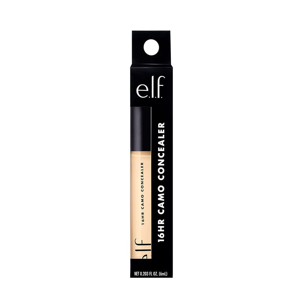 e.l.f. 16HR Camo Concealer. Full Coverage. Matte Finish Under-Eye & Blemish Corrector. Hydrating Formula. 16-Hour Crease-Resistant Wear. Fair Warm
