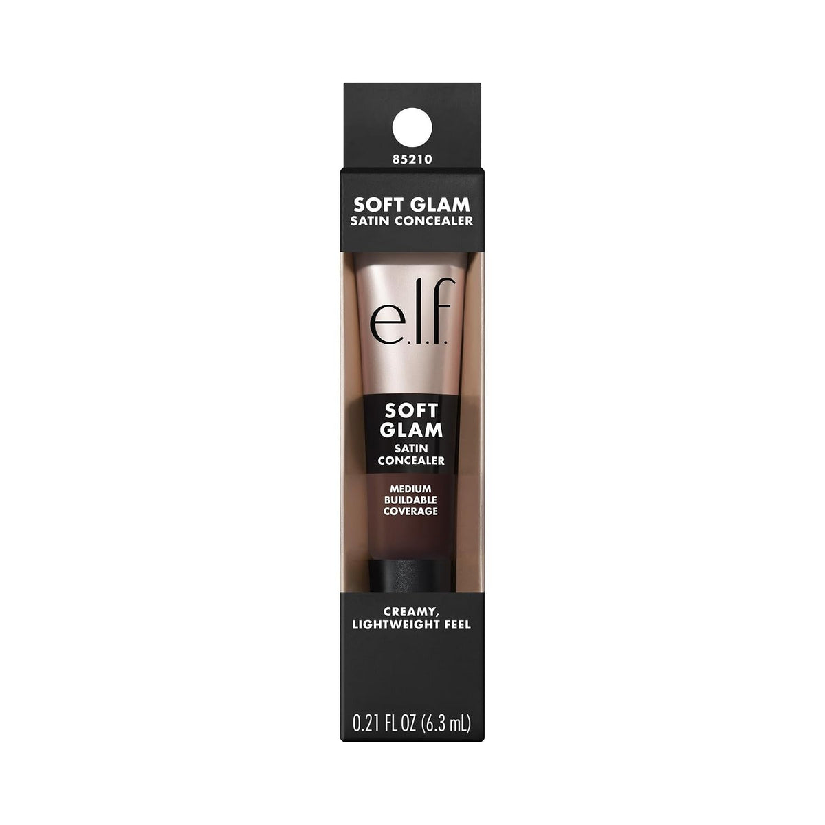 e.l.f. Soft Glam Satin Concealer. Medium Coverage. 65 Rich Neutral | Hydrating Hyaluronic Acid & 1% Hibiscus Complex. Crease-Resistant. Lightweight Formula. Vegan & Cruelty-Free