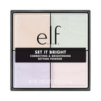 e.l.f. Set it Bright Powder Quad. Fair | Brightening Loose Setting Powder. Bakes. Blurs & Sets for Soft-Matte Radiance. Velvet Puff Included. Vegan & Cruelty-Free