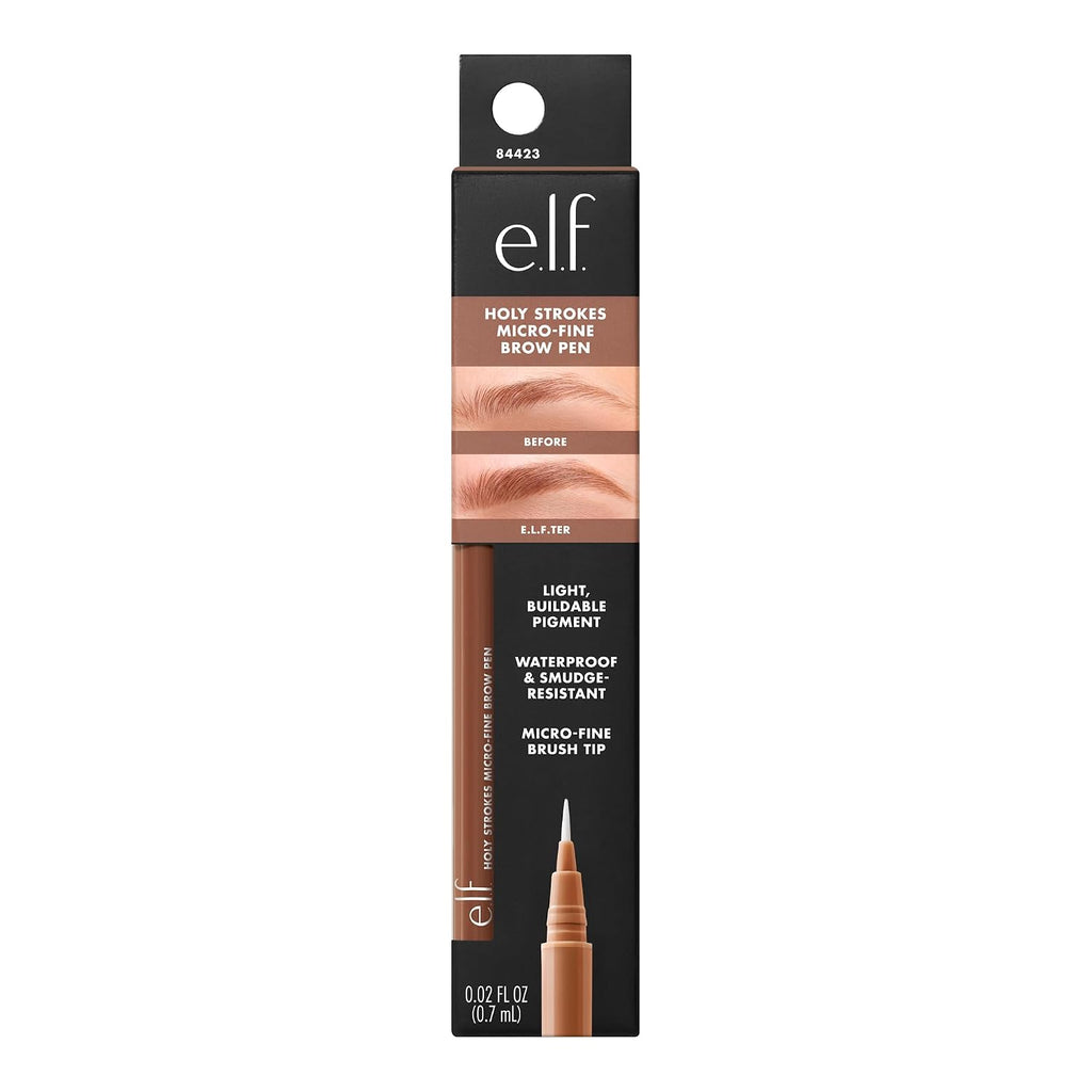 e.l.f. Holy Strokes Micro-Fine Brow Pen. Liquid Waterproof Eyebrow Makeup For Detailing & Adding Dimension. Vegan & Cruelty-Free. Auburn
