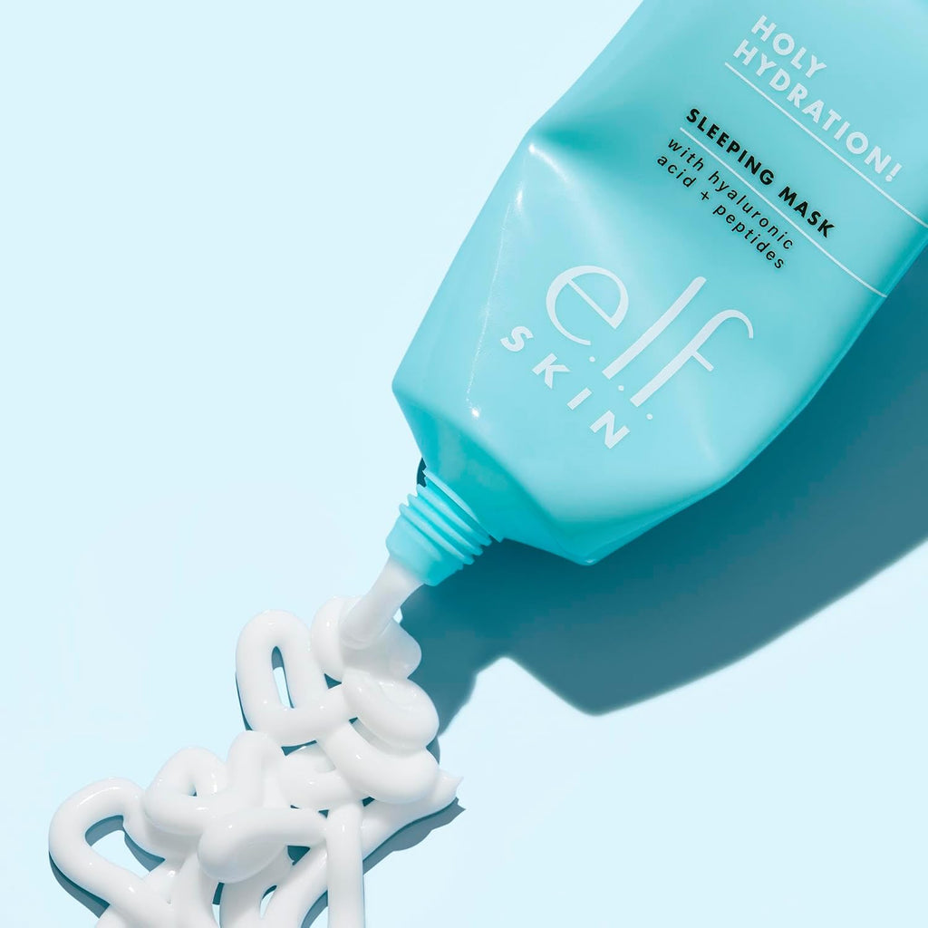 e.l.f. SKIN Holy Hydration! Sleeping Mask. Moisturizing & Plumping Dual-Use Sleep Or Rinse-Off Face Mask. Soothes Skin With A Creamy Formula