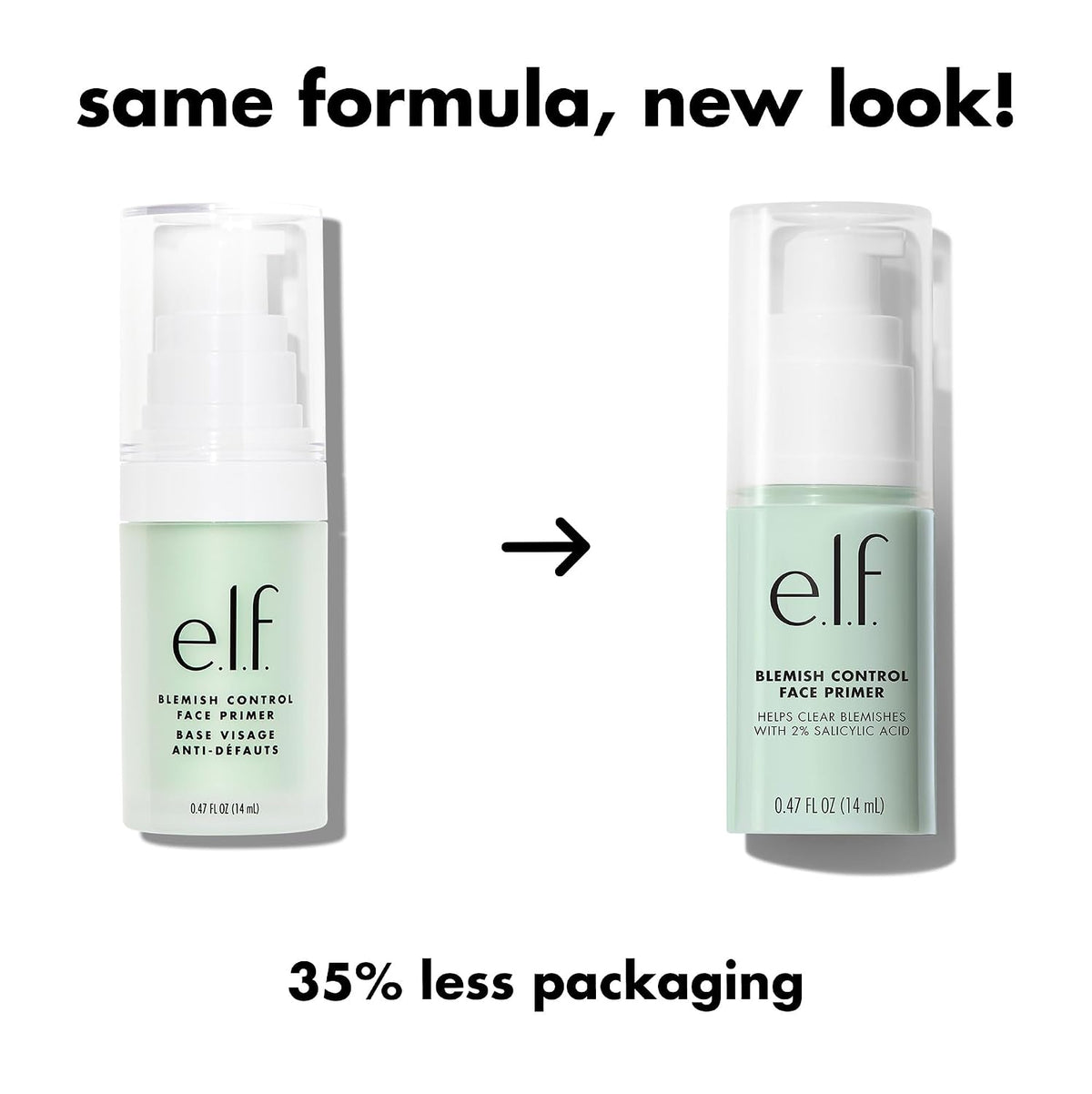 e.l.f. Blemish Control Face Primer. Soothing & Hydrating Makeup Primer For Fighting Blemishes. Grips Makeup To Last. Vegan & Cruelty-free. Small