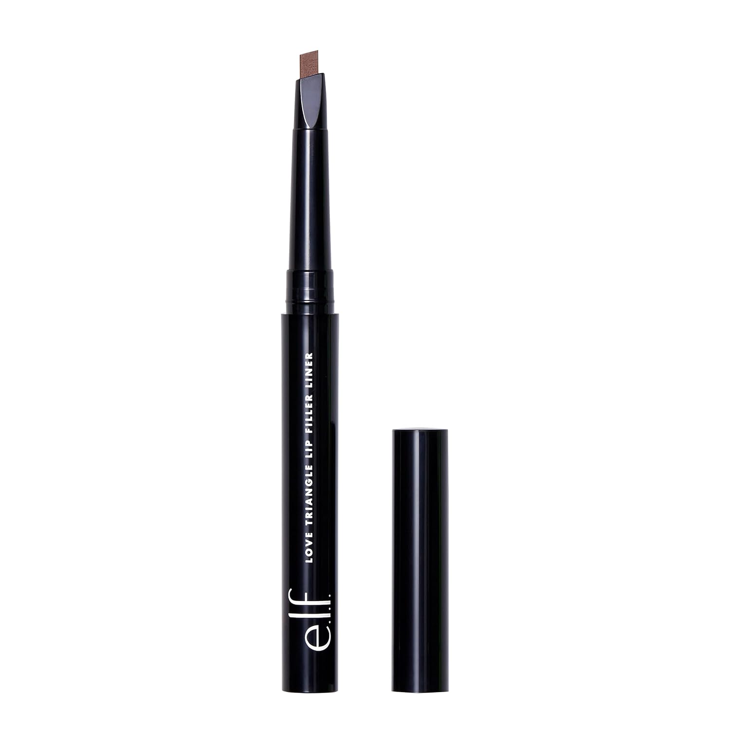 e.l.f. Love Triangle Lip Filler Liner. 2-in-1 Lipliner Pencil For Sculpting & Filling. Long-Lasting Intense Color. Vegan & Cruelty-Free. Deep Brown