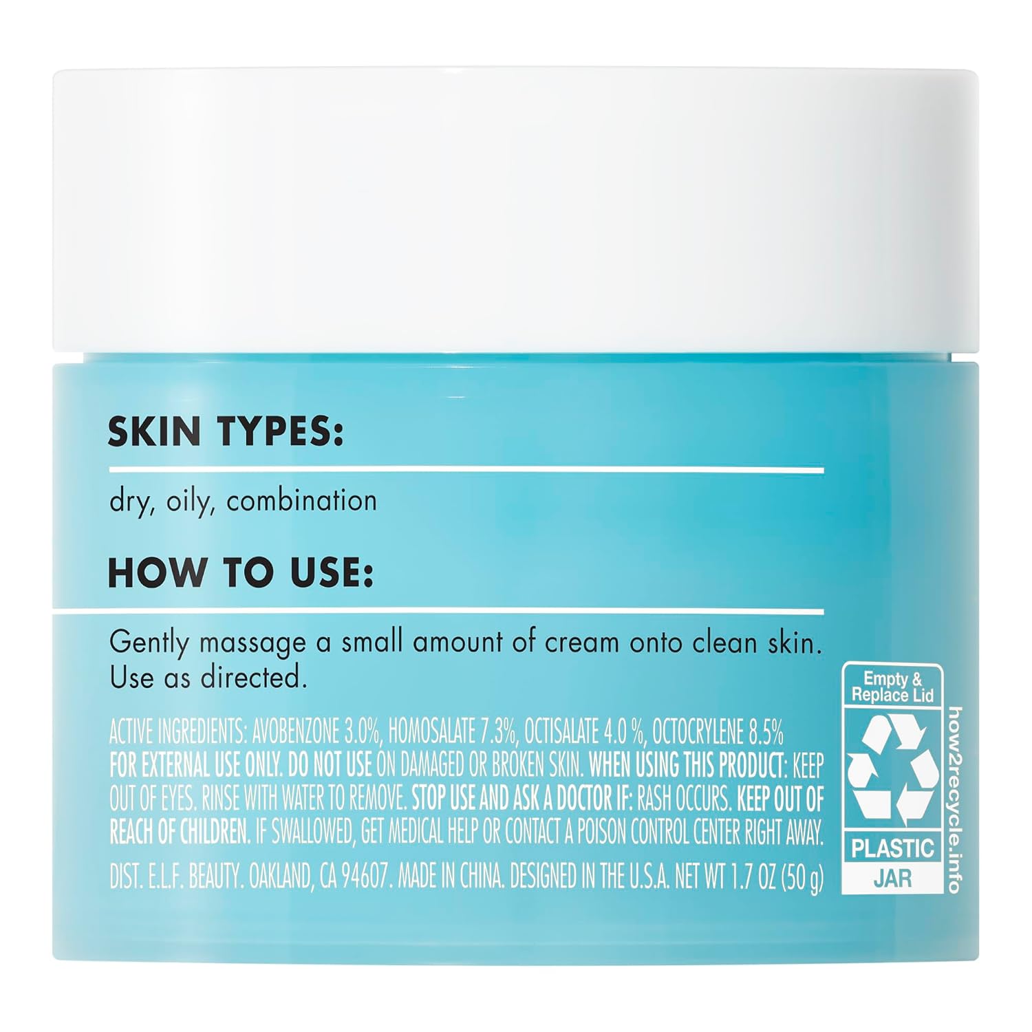 e.l.f. SKIN Holy Hydration! Face Cream SPF 30 Sunscreen Moisturizer. 1.7 oz | Hydrating Daily Face Moisturizer with Niacinamide + Hyaluronic Acid. Lightweight Non-Greasy Feeling. Vegan & Cruelty-Free