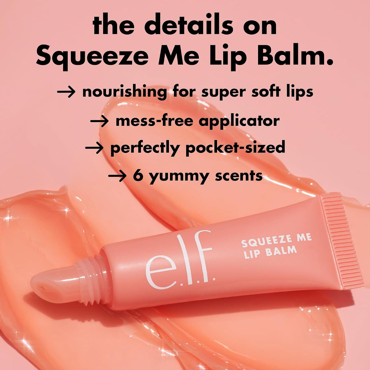 e.l.f. Squeeze Me Lip Balm. Honeydew | Moisturizing Lip Balm For A Sheer Tint Of Color. Infused With Hyaluronic Acid. Vegan & Cruelty-free