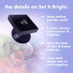 e.l.f. Set it Bright Powder Quad. Fair | Brightening Loose Setting Powder. Bakes. Blurs & Sets for Soft-Matte Radiance. Velvet Puff Included. Vegan & Cruelty-Free