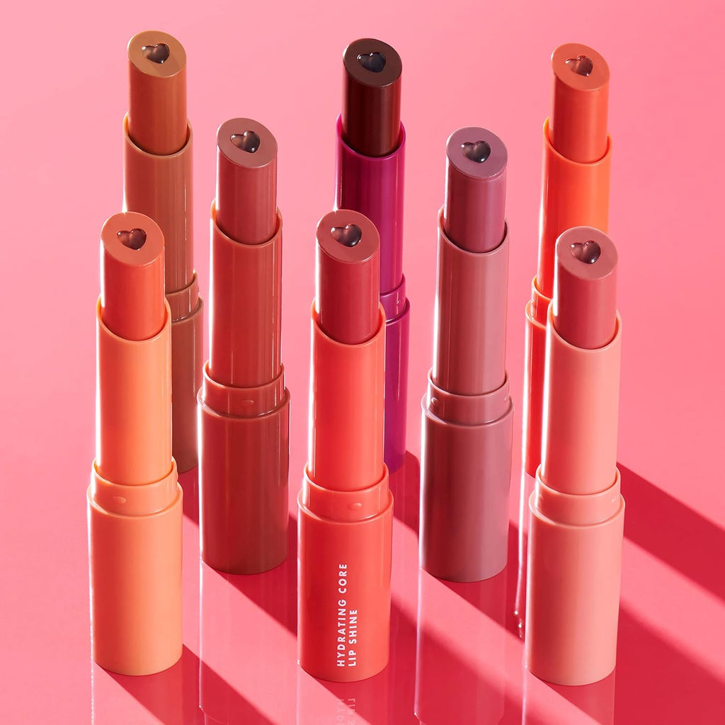 e.l.f. Hydrating Core Lip Shine with Shea Butter & Vitamin E. Tinted Lip Balm for A Smooth. Glossy Finish & Long-Lasting Moisture. Ecstatic Deep Berry