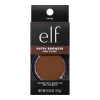 e.l.f. Putty Bronzer. Creamy & Highly Pigmented Formula. Creates a Long-Lasting Bronzed Glow. Infused with Argan Oil & Vitamin E. Sun Kissed. 0.35 Oz