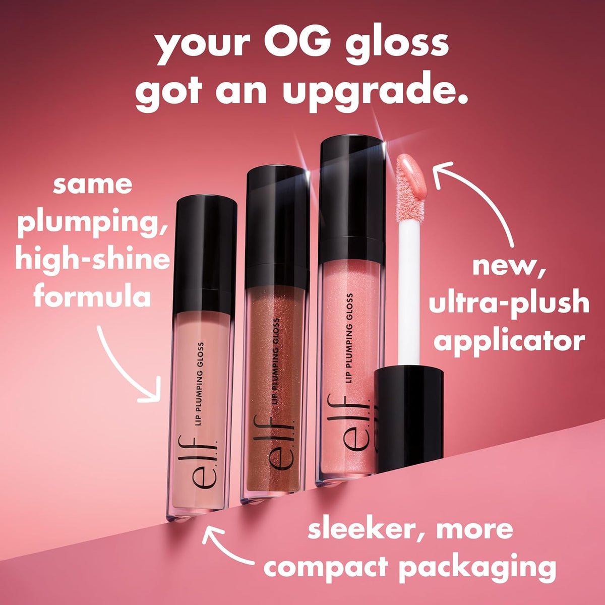 e.l.f. Lip Plumping Gloss. Praline | High-Shine Sheer Color. Hydrates & Creates Fuller Lips With Vitamin E. Vegan & Cruelty-Free. Praline. 0.09 Fl Oz