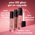e.l.f. Lip Plumping Gloss. Chocolate Glaze | High-Shine Sheer Color. Hydrates & Creates Fuller Lips With Vitamin E. Vegan & Cruelty-Free. Chocolate Glaze. 0.09 Fl Oz