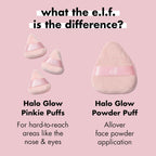 e.l.f. Halo Glow Pinkie Puffs | Finger-sized. Mini Puff For Applying Loose & Pressed Powders. Soft. Reusable & Washable. Vegan & Cruelty-Free. Set of 3