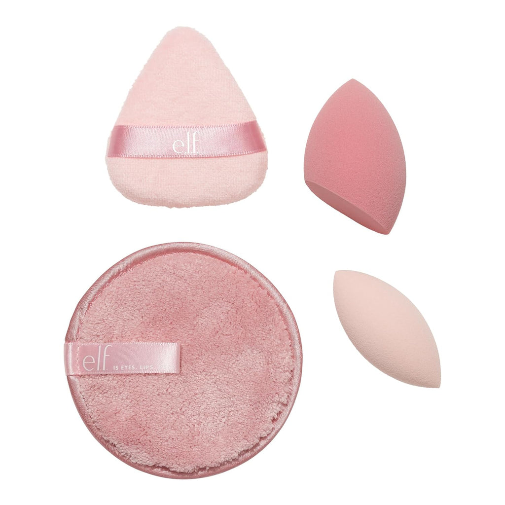 e.l.f. Sponge On. Sponge Off Kit. Four-Piece Makeup Sponge Set For Flawlessly Applying. Blending & Removing Face Makeup. Vegan & Cruelty-Free