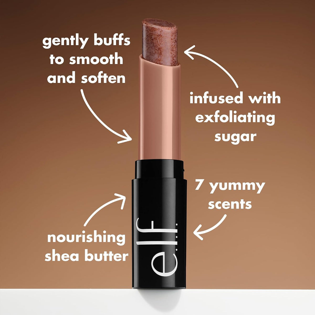 e.l.f. Lip Exfoliator. Moisturizing Scented Lip Scrub For Exfoliating & Smoothing Lips. Infused With Jojoba Oil. Vegan & Cruelty-free. Brown Sugar