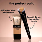 e.l.f. Smooth Swipe Foundation Brush | Face Makeup Brush For A Natural-Looking Finish. For Liquid & Cream Formulas. Vegan & Cruelty-Free