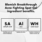e.l.f. SKIN Blemish Breakthrough Blemish Fighting Spot Gel. Roll-on Blemish Spot Gel For Targeting & Treating Blemishes. Infused With Salicylic Acid