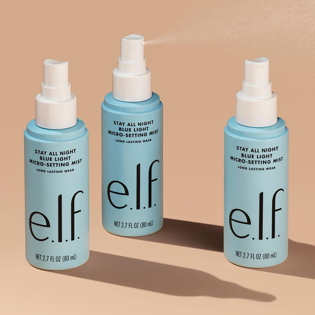 e.l.f. Stay All Night Blue Light Micro-Setting Mist. Setting Spray & Skin Refresher For A Matte Finish. Reduces Blue Light Transmission. 2.7 Fl Oz