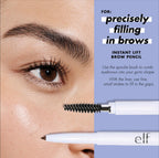 e.l.f. Instant Lift Brow Pencil. Dual-Sided. Taupe | Retractable Precision-Tip Brow Pencil with Grooming Spoolie for Buildable Natural-Looking Color. Vegan & Cruelty-Free