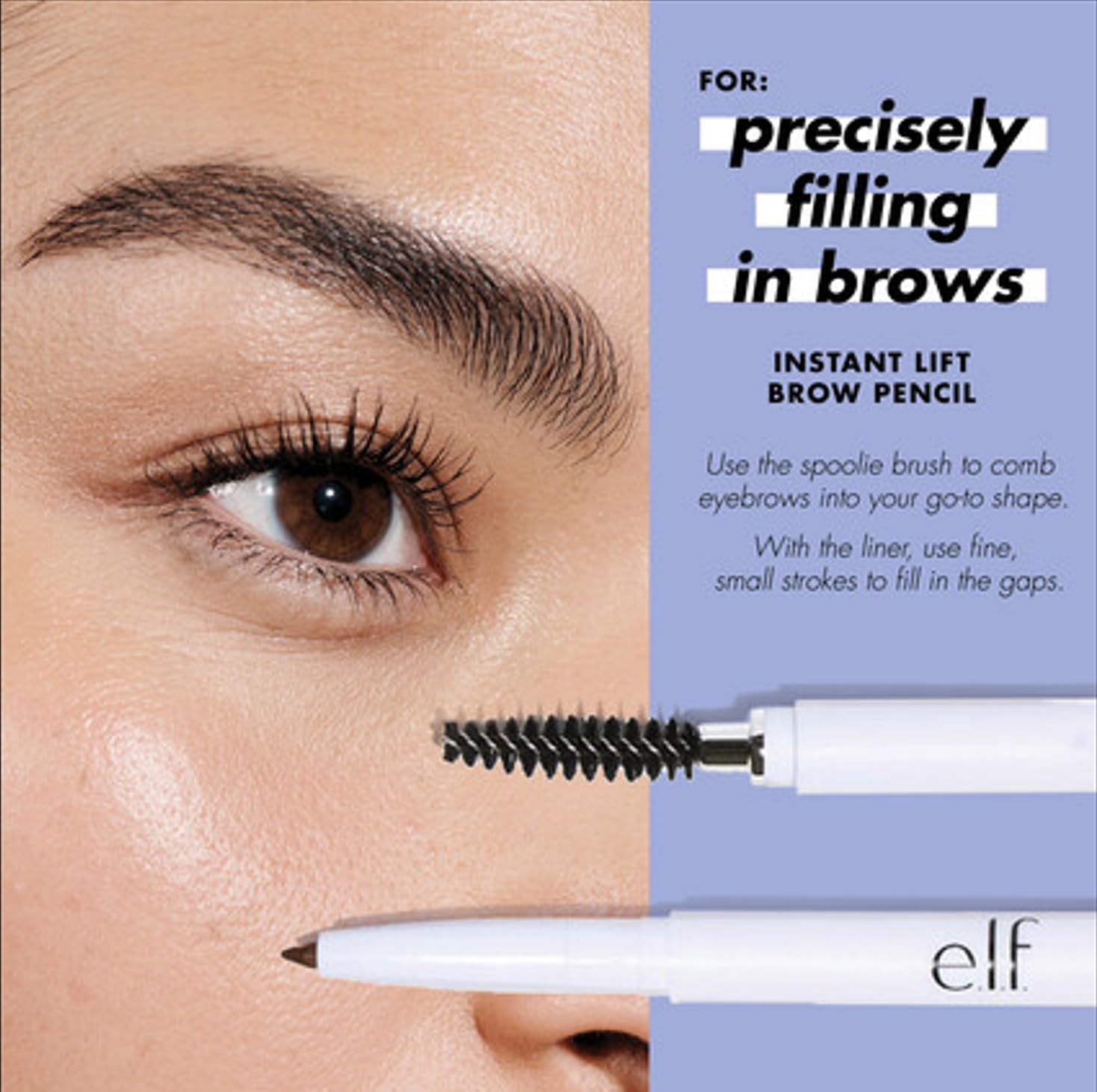 e.l.f. Instant Lift Brow Pencil. Dual-Sided. Blonde | Retractable Precision-Tip Brow Pencil with Grooming Spoolie for Buildable Natural-Looking Color. Vegan & Cruelty-Free