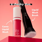 e.l.f. Camo Liquid Blush Brush | Angled Blush Brush Ideal For Applying & Blending Colors On Cheeks. Soft. Dense Bristles. Vegan & Cruelty-free
