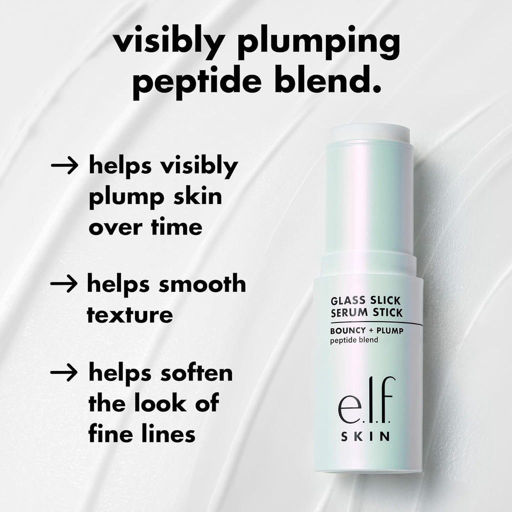 e.l.f. SKIN Glass Slick Serum Stick | Balm Face Serum. Helps Visibly Plump & Smooth Complexion with Nourishing Peptides. Vegan & Cruelty-Free