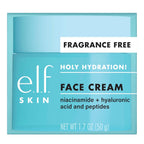 e.l.f. SKIN Holy Hydration! Face Cream with Hyaluronic Acid. Fragrance Free. Niacinamide & Peptides. Nourishing Moisturizer. Vegan & Cruelty-Free
