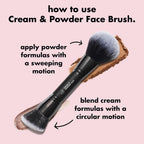 e.l.f. Dual-Ended Cream + Powder Brush | Two-in-One Makeup Brush For Creating A Gorgeous. Airbrushed-looking Complexion. Vegan & Cruelty-free