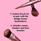 e.l.f. No Budge Brush Trio. 3-Piece Eyeshadow Brush Set For Applying & Blending Color. Use With The No Budge Cream Eyeshadows. Vegan & Cruelty-Free