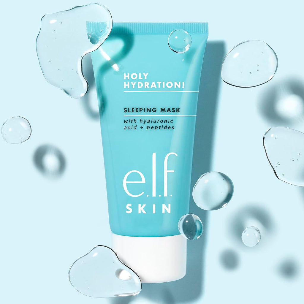 e.l.f. SKIN Holy Hydration! Sleeping Mask. Moisturizing & Plumping Dual-Use Sleep Or Rinse-Off Face Mask. Soothes Skin With A Creamy Formula