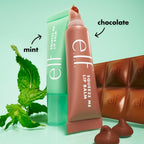 e.l.f. Squeeze Me More Lip Balm Duo. Mint/Chocolate | Moisturizing Balm For A Sheer Tint Of Color. Made With Hyaluronic Acid. Vegan & Cruelty-Free. Mint & Chocolate