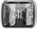 e.l.f.. Dual-Pencil Sharpener. Convenient. Essential Tool. Sharpens. Easy To Clean. Travel-Friendly. Compact. Includes Bonus Small Sharpener