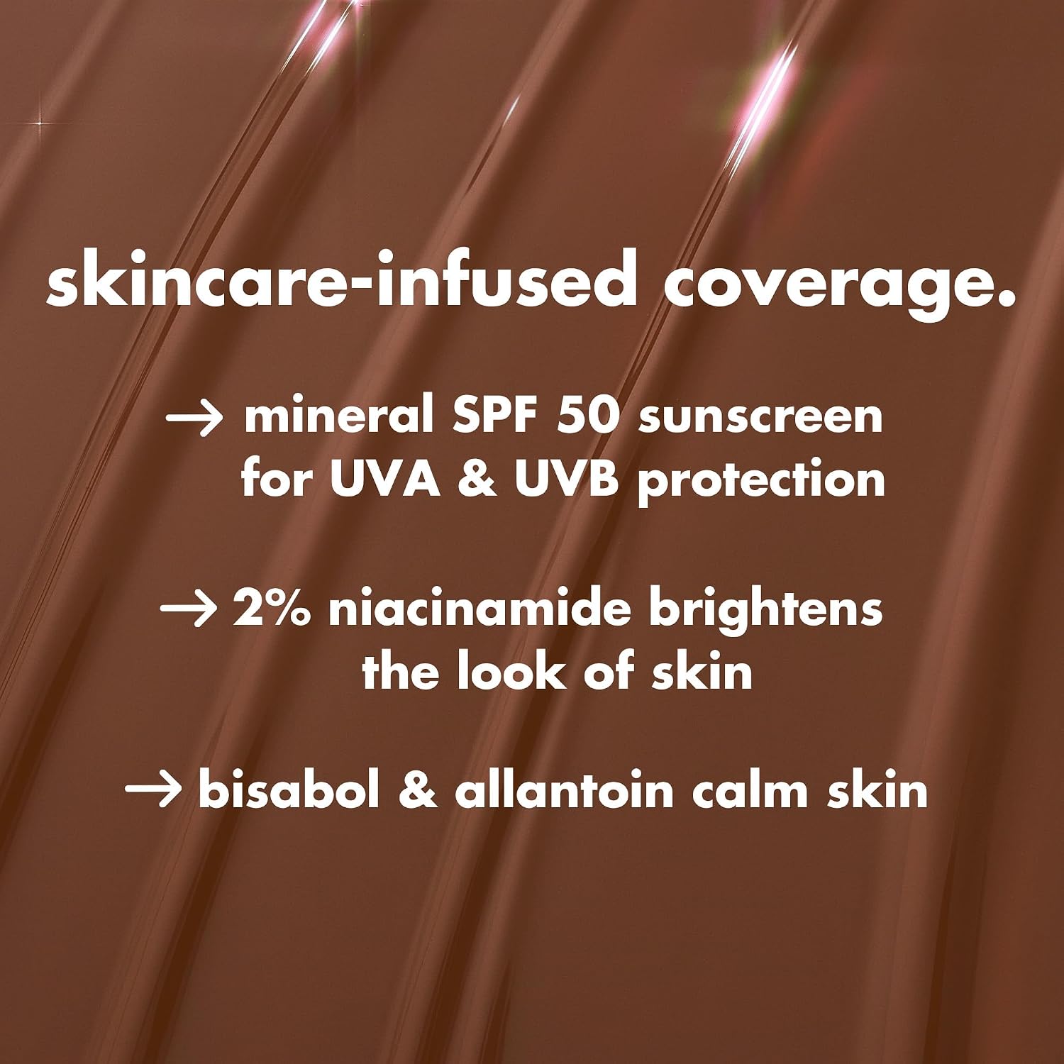 e.l.f. Halo Glow Skin Tint SPF 50. Hydrating & Tinted. 5 Light Warm | Lightweight Buildable Coverage. Dewy. Hydrated Finish. Broad-Spectrum SPF 50. Zinc Oxide & Niacinamide. Vegan & Cruelty-Free