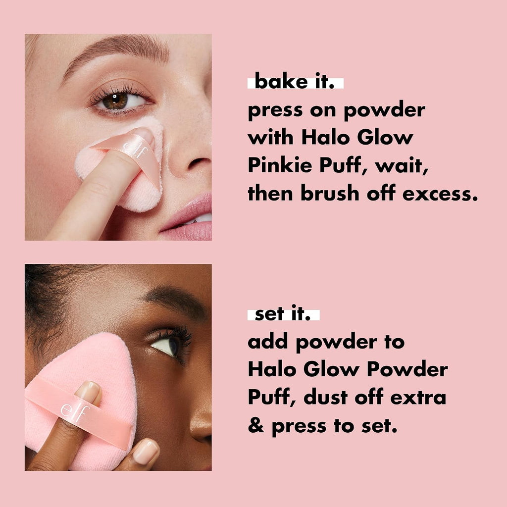 e.l.f. Halo Glow Soft Focus Setting Powder. Silky & Creates Soft Glow Without Shine. Smooths Pores & Lines. Vegan & Cruelty-Free. Deep/Rich