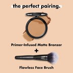 e.l.f. Primer-Infused Bronzer. Desert Sun | Long-Lasting. Lightweight & Buildable Powder Bronzer. Delivers A Matte Finish. Vegan & Cruelty-Free