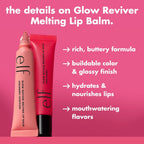 e.l.f. Glow Reviver Melting Lip Balm. Tinted. Blue Razz Slushy | Hydrating & Glossy. Buildable Sheer Color. Soft Texture with Hyaluronic Acid Blend & Nourishing Butters. Vegan & Cruelty-Free