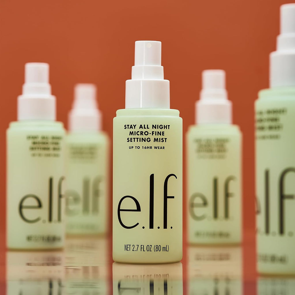 e.l.f. Stay All Night Micro-Fine Setting Mist. Hydrating & Refreshing Makeup Setting Spray For 16HR Wear-time. Vegan & Cruelty-Free. 2.7 Fl Oz