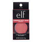e.l.f. Luminous Putty Blush. Putty-to-Powder. Buildable Blush With A Subtle Shimmer Finish. Highly Pigmented & Creamy. Vegan & Cruelty-Free. Bermuda