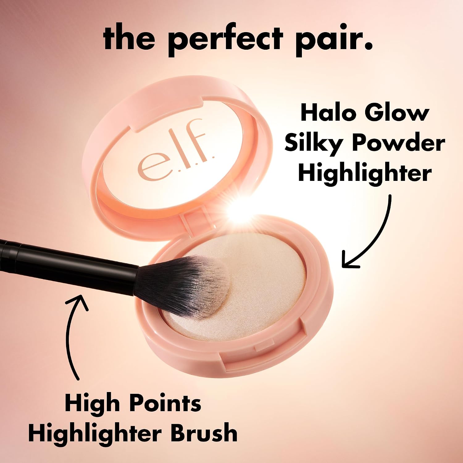 e.l.f. Halo Glow Silky Powder Highlighter. Long-Lasting Luminous Face Finish. Cake-Resistant With Micro-Shimmer. Vegan & Cruelty-Free. Bronzed Baddie