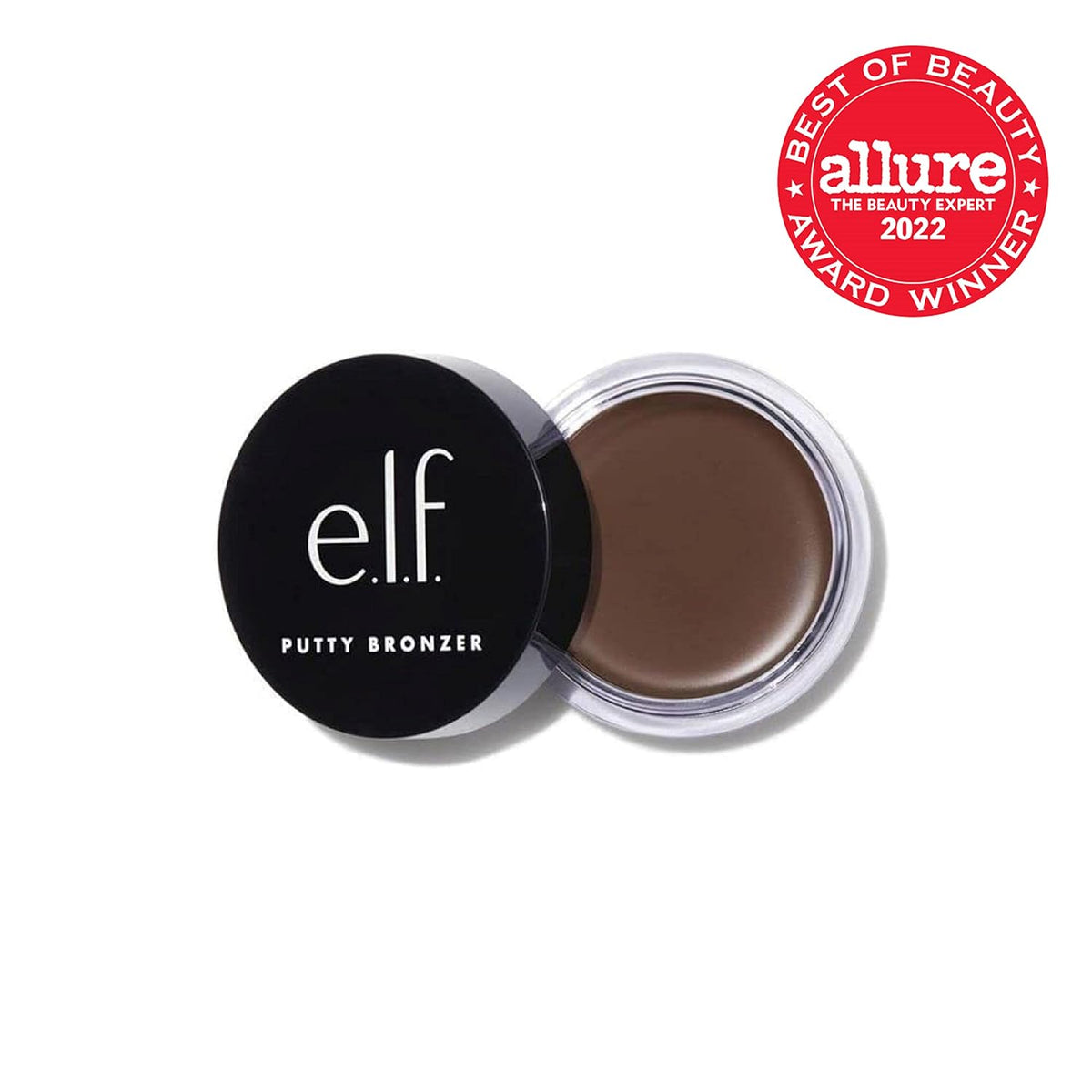 e.l.f. Putty Bronzer. Creamy & Highly Pigmented Formula. Creates a Long-Lasting Bronzed Glow. Infused with Argan Oil & Vitamin E. Beach. Please!. 0.35 Oz