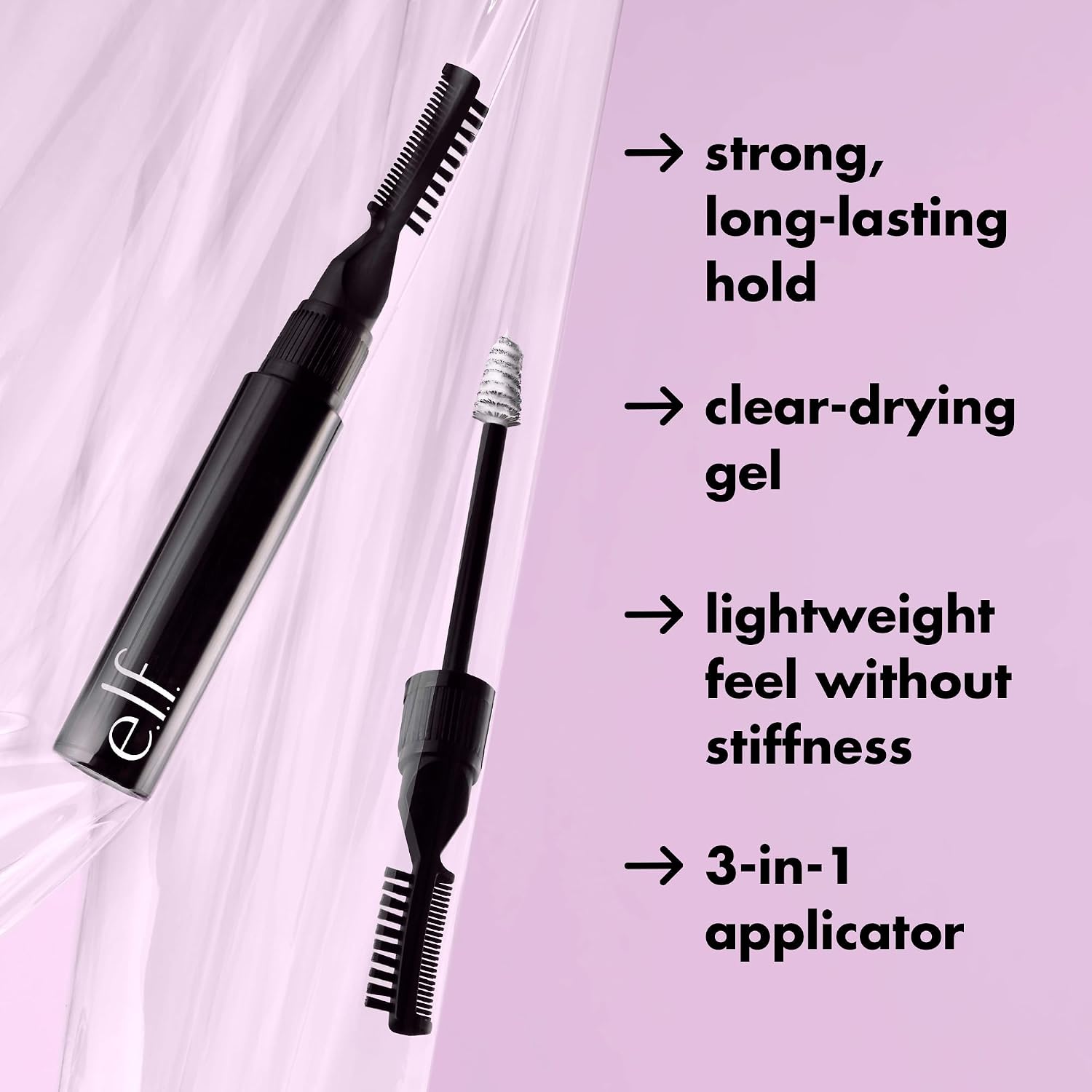 e.l.f. Brow Laminating Gel | Strong-Hold. Clear-Drying & Water-Resistant Brow Gel Creates Laminated Brows. Comb & Sculpt Brows. Vegan & Cruelty-free