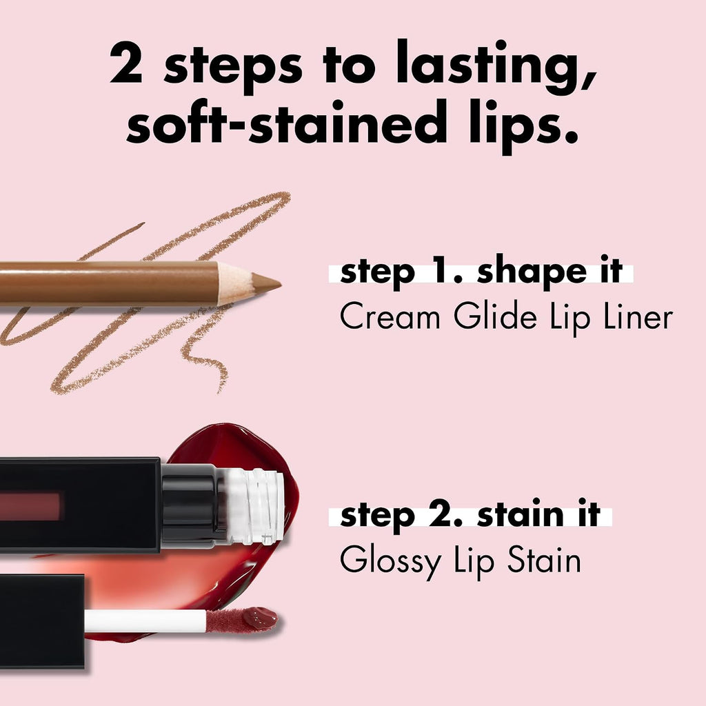 e.l.f. Glossy Lip Stain. Long-Lasting. Lightweight Lip Stain For A Sheer Pop Of Color & Subtle Gloss Finish. Vegan & Cruelty-Free. Cinnamon Dreamz