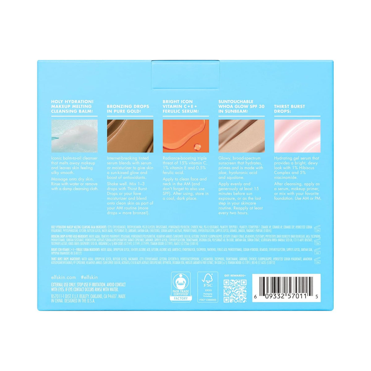 e.l.f. SKIN Best & Obsessed Skincare Kit | Travel-Size Makeup Remover. Sunscreen & Brightening Serums For Glowy Skin. Vegan & Cruelty-Free