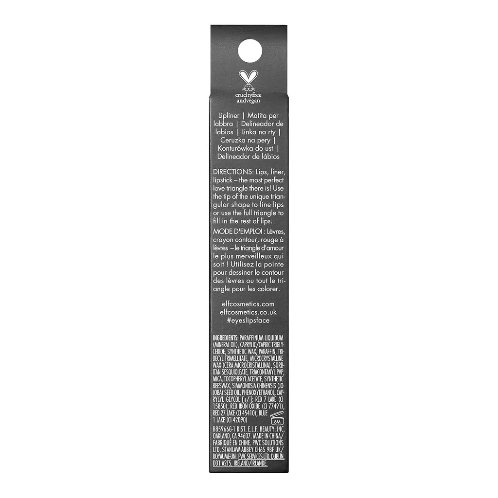 e.l.f. Love Triangle Lip Filler Liner. 2-in-1 Lipliner Pencil For Sculpting & Filling. Long-Lasting Intense Color. Vegan & Cruelty-Free. Plum