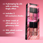 e.l.f. Glow Reviver Plumping Lip Oil Kit | Nourishing Tinted Lip Oils For A High-Shine Finish. Infused With Jojoba Oil. Vegan & Cruelty-Free. 4 Shades