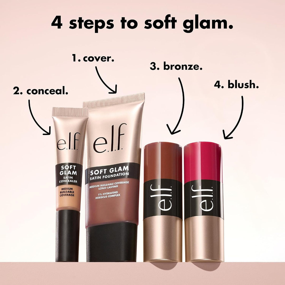 e.l.f. Soft Glam Cream Bronzer Stick. Sun-Kissed Soft Glow. Fair | Butter-Soft Blendable Formula. Satin Sculpted Finish. Buildable Warmth & High-Impact Color. Vegan & Cruelty-Free